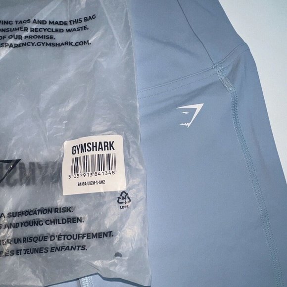 GymShark NWT Women's Iceberg Blue CROSSOVER Shorts, Size Medium or XLarge - Picture 6 of 7